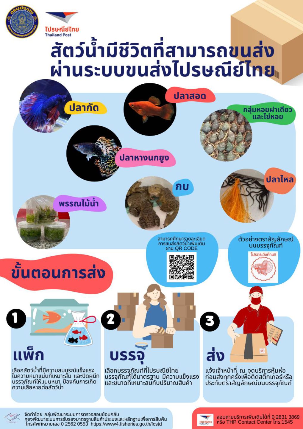 
"Department of Fisheries"...announces good news!! "Thailand Post"