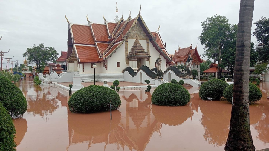 The Ministry of Culture is concerned about the flooding situation at the ancient sites of Nan, Phayao, Chiang Rai.